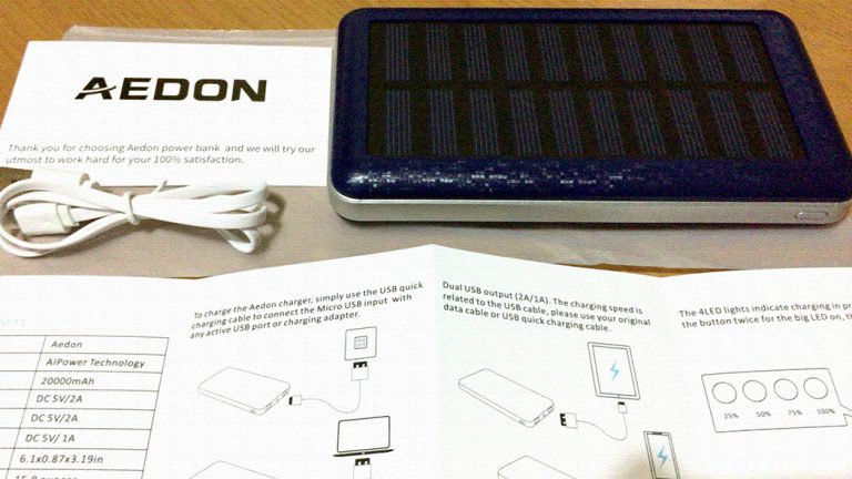 Aedonの超大容量モバイルバッテリーを購入！（20000mAh）