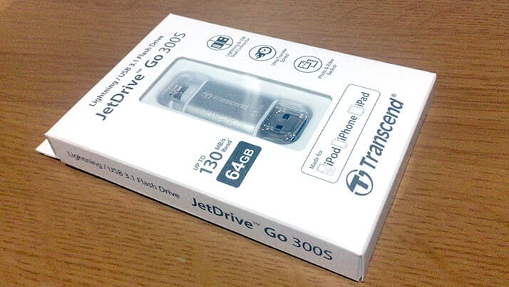 JetDrive Go 300をiPhoneの容量不足解消に！Lightning搭載USBメモリ